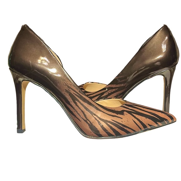 Gianni Bini Devann Brown and gold Ombray D’orsay heels - Picture 2 of 10